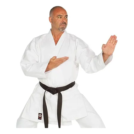 Uniforme Taekwondo, Cuello Blanco Y Cinturón Negro, Kárate