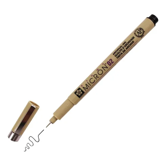 Caneta Nanquim Fineline 02 Pigma Micron Preto - Sakura