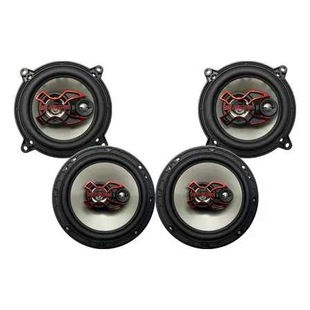 Kit 4 Auto Falantes De Porta 200w 6 E 5 Polegadas Bravox Preto/verlmelho Chevrolet Astra Sedan 4p 1999-2011