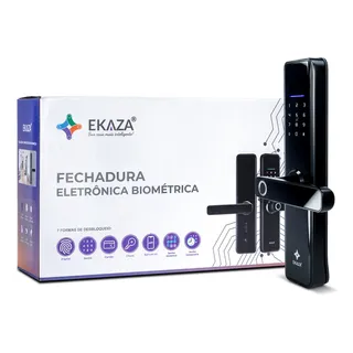 Fechadura Inteligente Wifi Biométrica EletrÎnica Digital Touch Ekaza Ekav-t229 Tuya Smart Life Preta Fechadura Inteligente Wifi Biométrica EletrÎnica Digital Touch Ekaza Ekav-t229 Tuya Smart Life Preta