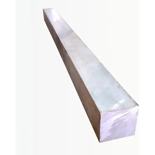 Barra De Aluminio Extruido 6063  Cuadrada 2 1/2 X 2 1/2 X 1m