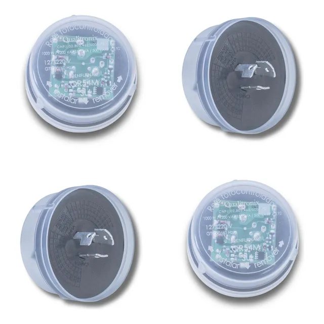Kit 4 Rele Sensor Fotocelula 1000w Rele Bivolt Qr54 Nf