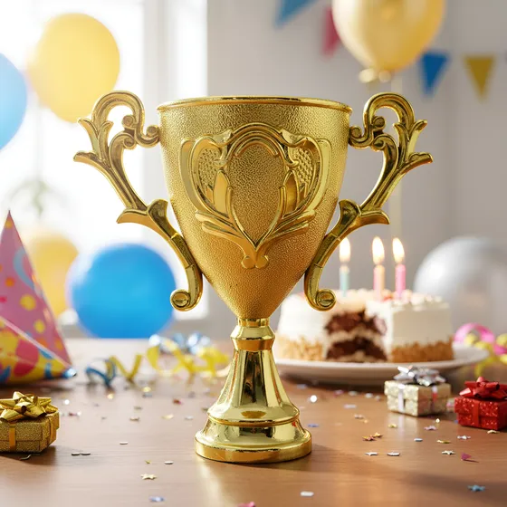 10 Mini Troféu Taça Futebol Lembrancinha Festa 9,5x5cm