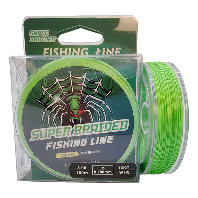 Linha De Pesca Multifilamento 100m Pe 4 Fios Supertração Verde-0.23mm-11kg-2.0