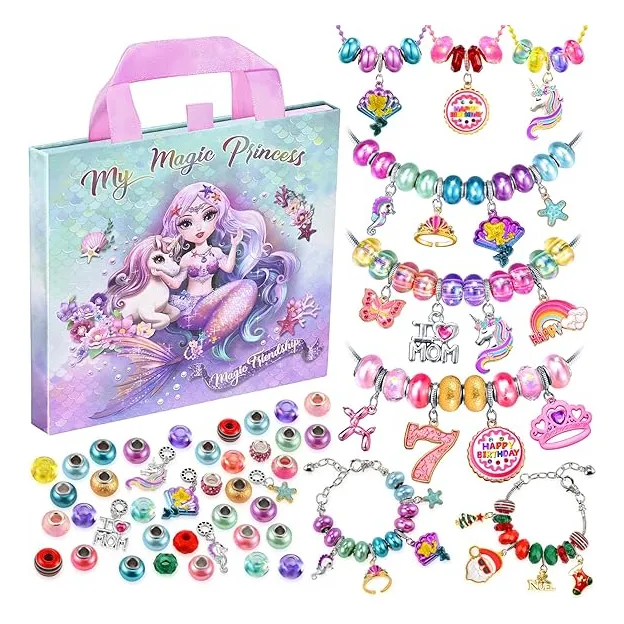 Kit De Fabricación Pulseras De Unicornio Sirena, Para Niñas
