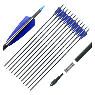 Flechas De Caza De Carbono De 76 Cm Plumas De Pavo Naturales Flechas De Caza De Carbono De 76 Cm Plumas De Pavo Naturales