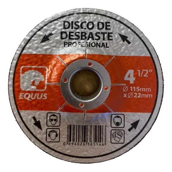 Discos De Desbaste Equus 4 1/2 Caja X 5 Unidades