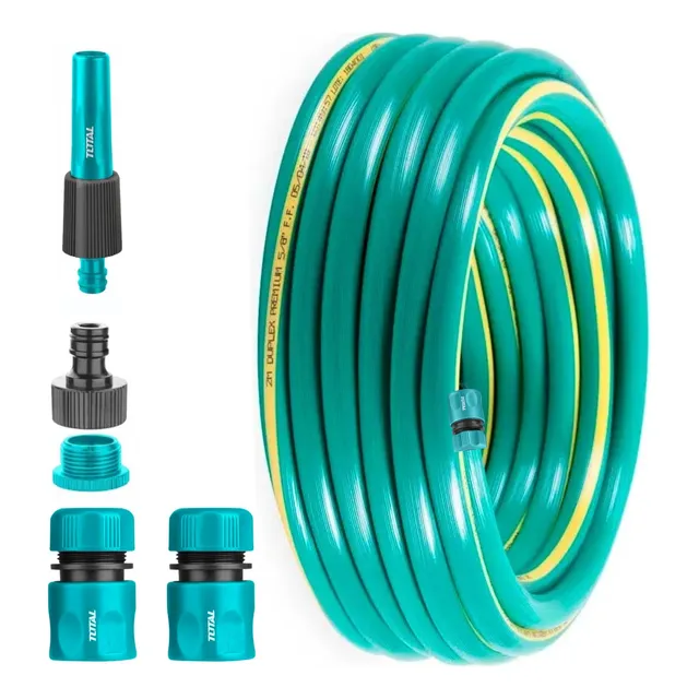 Manguera Para Hidrolavadora Y Riego 20m Con Conectores Total