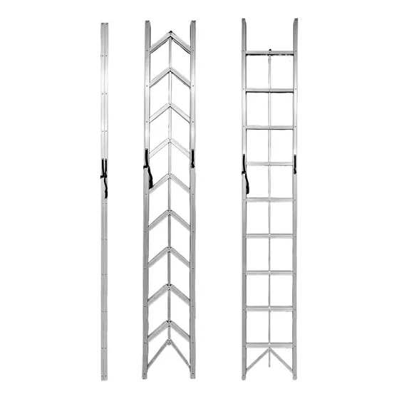 Escalera Magica Plegable 9 Niveles Fold Step 3 Metros Marca Aspor De Alta Calidad De Peso Ligero De 7kg Soporta Hasta 180kg Con Peldaños De Aluminio De Superficie Antideslizante
