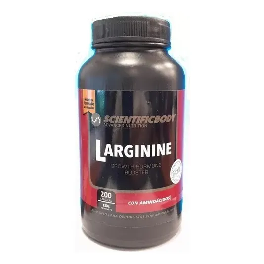 L Arginina 200 Capsulas Scientific Body Aminoácido Sabor Sin Sabor