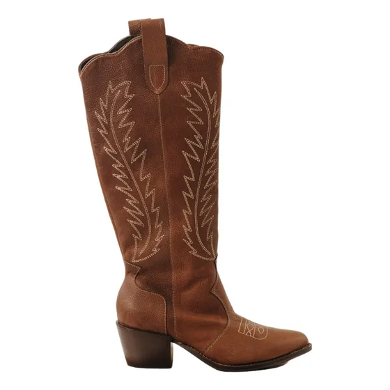 Texanas Cow Marrón - Botas De Cuero Para Mujer - Bona Store