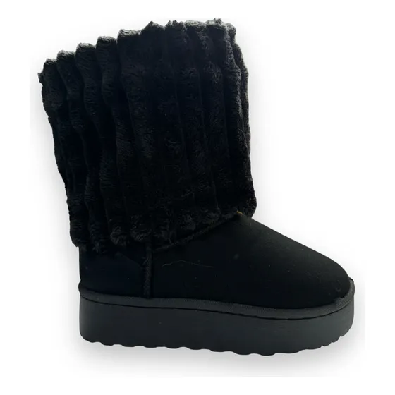 Botines Pantubotas Tipo Ugg Black