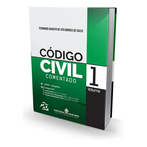 Código Civil Comentado - Volume 1  | Livro De Direito Civil Editora Mizuno