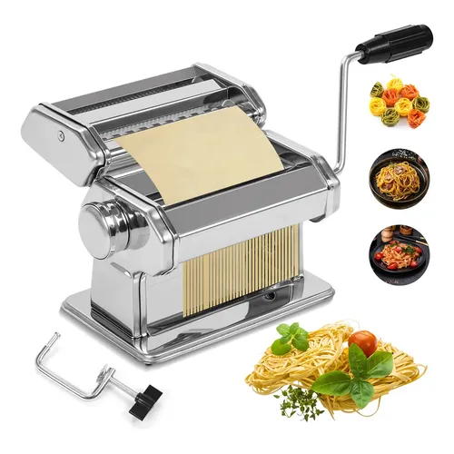 Máquina de Massa Macarrão Manual Dasshaus Inox Prateado Para