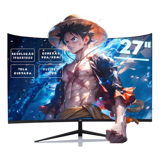 Monitor Gaming Series 1ms Full Hd Tela Led Curva 27'' 100hz Cor Preto 127/220v