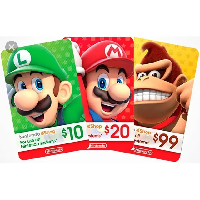 Tarjetas Nintendo Eshop Switch 20 Usa