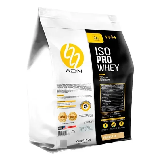 Proteína Isolate Whey ADN 5 Kg Sabor Vainilla 100% Aislada Sin Lactosa | Cuotas sin interés