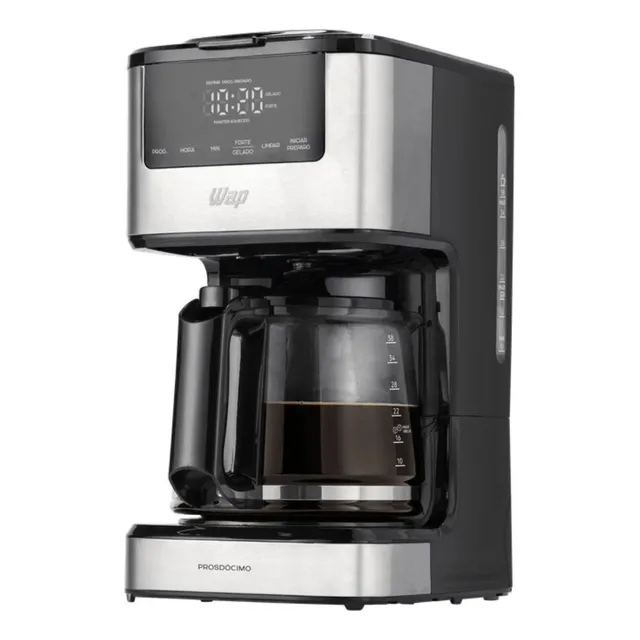 Cafeteira Elétrica Digital Timer Programável Wap 900w 1,5l