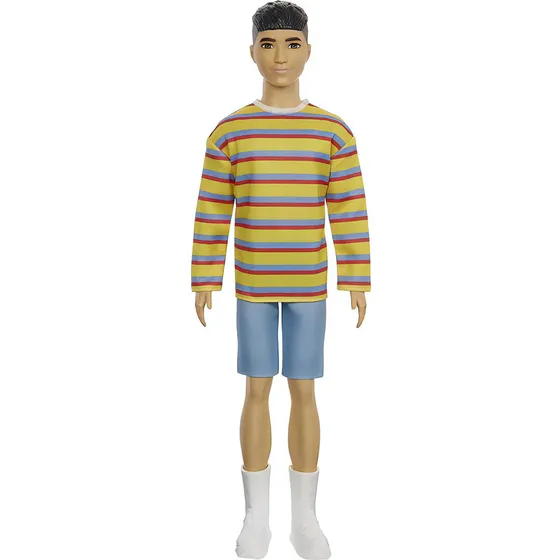 Camisa Ken Fashionistas 175 Grb91 a rayas amarillas - Mattel