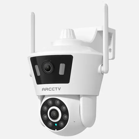 Arcctv Câmara De Segurança Wifi 4mp 7/24 Horas Gravação Contínua Para Exteriores Integrado Com Bala E Domo 2 Em 1 Conveniente