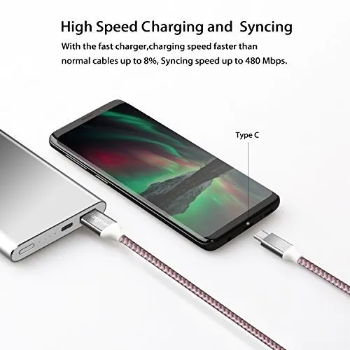 Usb 3 Unidad Largo Tipo Nailon Trenzado Rapida Para Galaxy