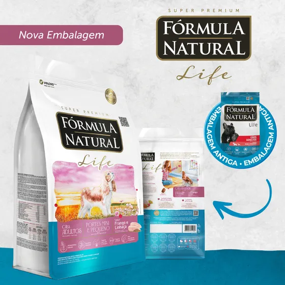 Ração Fórmula Natural Life Super Premium Para Raças Pequenas 7 Kg