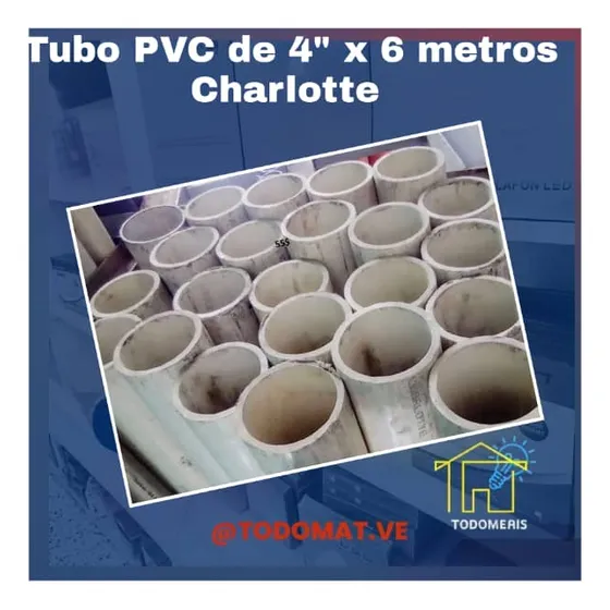 Tubo De 4  Alta Presión Aguas Blancas Charlotte X 6 Mts