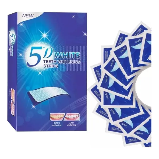 Tiras Blanqueadoras Dentales 5d White 7 Pares Blanqueador