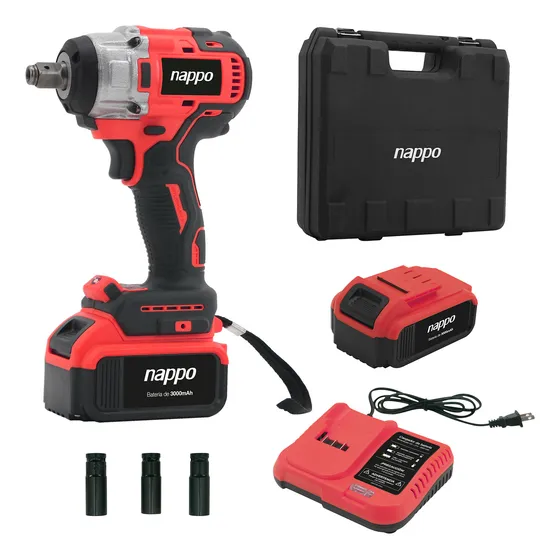 Llave De Impacto Y Atornillador Inalámbrico Nappo 2 Baterías