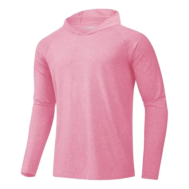 Magcomsen Camiseta Manga Larga Capucha Upf 50+ Para Hombre