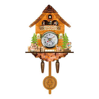 Reloj De Pared Cuckoo De Madera Antiguo Con Forma De Pajarit Reloj De Pared Cuckoo De Madera Antiguo Con Forma De Pajarit