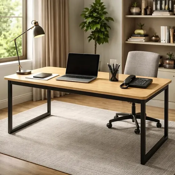 Mesa Escrivaninha Industrial 150x60cm Em Mdp Resistente