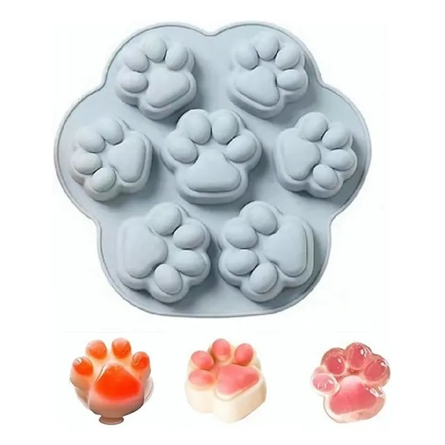 Molde Silicona 7 Garritas Huellas - Repostería Jabones Velas Color Sorpresa
