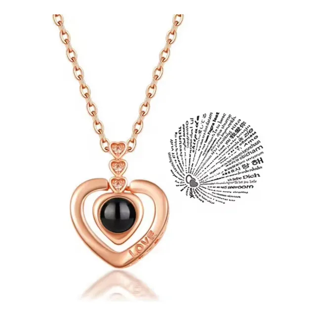 Collar Cadena  100 Te Amo Te Quiero I Love You Amor Corazon
