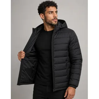 Jaqueta Puffer Bobojaco Corta Vento Nylon Frio Reforçada Preto Gg