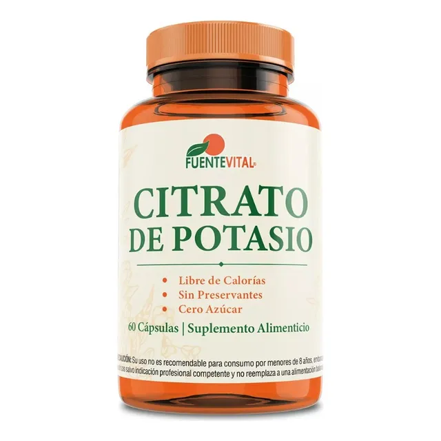 Citráto De Potasio Fv 800 Mg 60 Cápsulas Función Renal Sabor Neutro