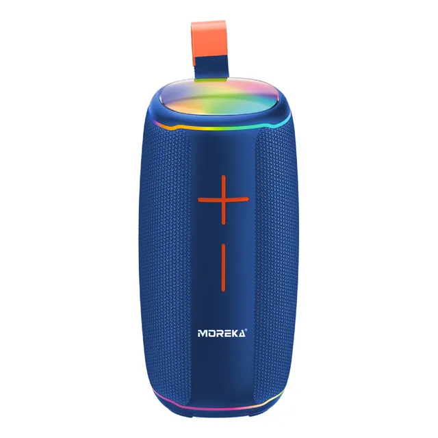 Altavoz Bluetooth Portátil Bt5.3 Altavoz Inalámbrico De 20w Diafragmas De Graves Con Múltiples Modos Dinámicos De Led Ipx6 Resistente Al Agua 12h De Reproducción Compatible Con Modo Fm Color Azul