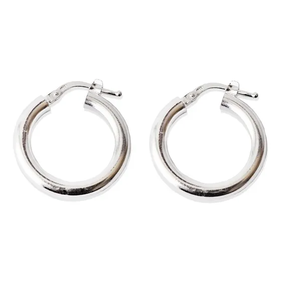 Aros De Plata 925 Argollas Gruesa 2cm Mabelita