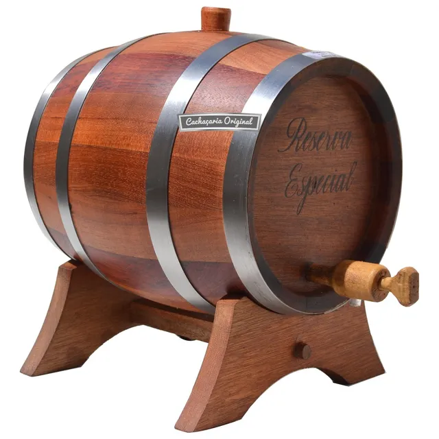 Barril Pipa Envelhecer Cachaça Vinho Jataúba 1 Litro Madeira