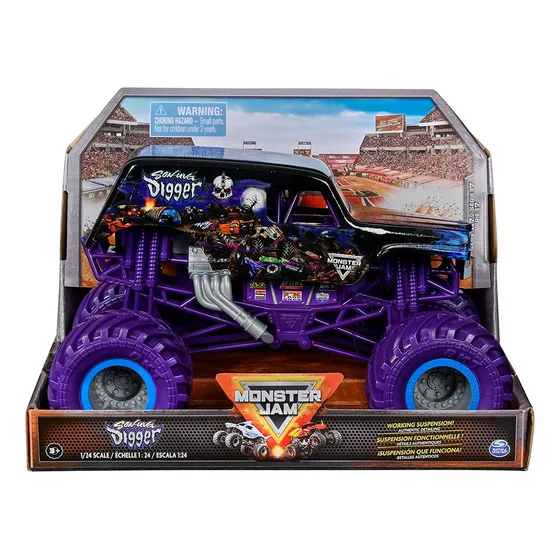 Monster Jam Camión Monstruo Grande De Metal 1:24 Suspensión