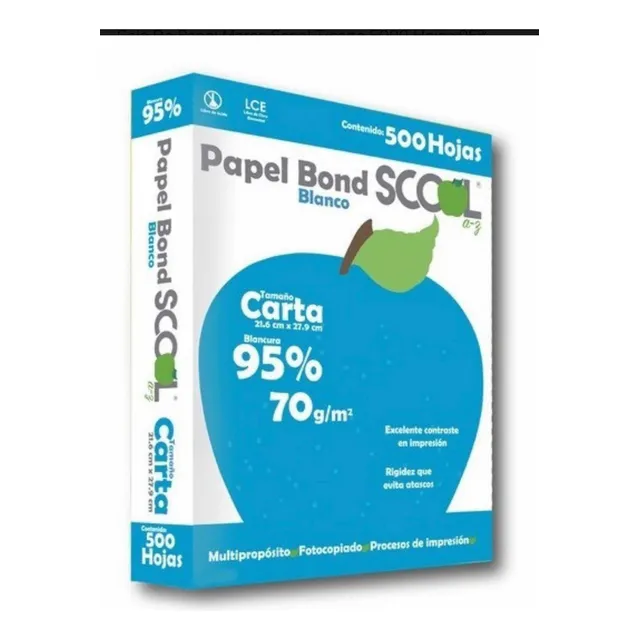 Papel Scool T/carta Bond 70g 5000 Hojas