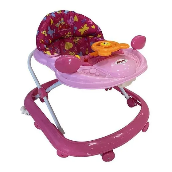 Andadera D Bebe Piccola Musical 8 Llantas Color Rosa