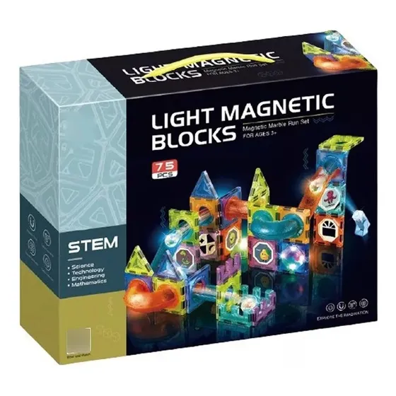 Bloques Construcción Magnéticos Con Luces 75 Piezas Diginet