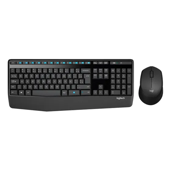 Combo Teclado e Mouse sem fio Logitech MK345 Layout ABNT2