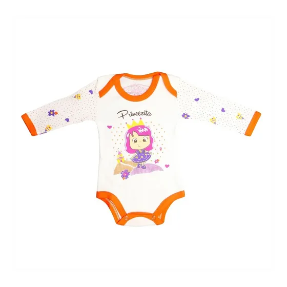 Body Para Bebé Niña Creaciones J D Manga Larga Con Estampado
