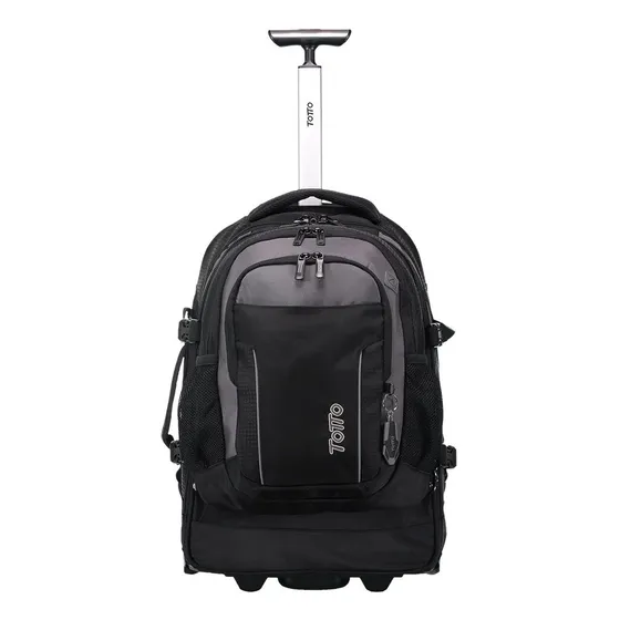 Bolso Morral  Con Ruedas Totto Datar Boroz Negro/gris