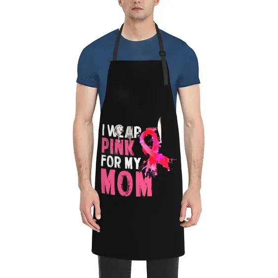 Delantal Ajustable I Wear Pink For My Mom Para Hombr Mujer