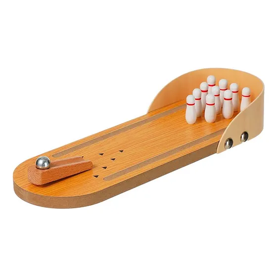 Boliche De Mesa Madeira, Brinquedos, Jogo Tabuleiro Pinos