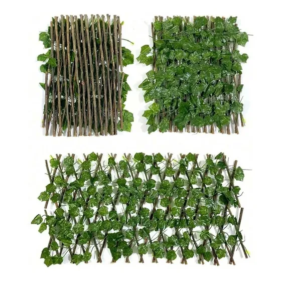 Panel Extensible Hasta 3mt Cerco Tiras Hojas Jardin Vertical