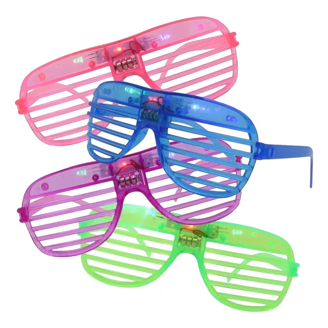 12 Lentes Luminosos Led Boda Batucada Fiesta Neón Luz